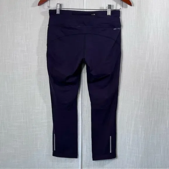 Nike Dri Fit Power Epic Run Crop Tights Workout Running Leggings Sz S - Picture 6 of 11